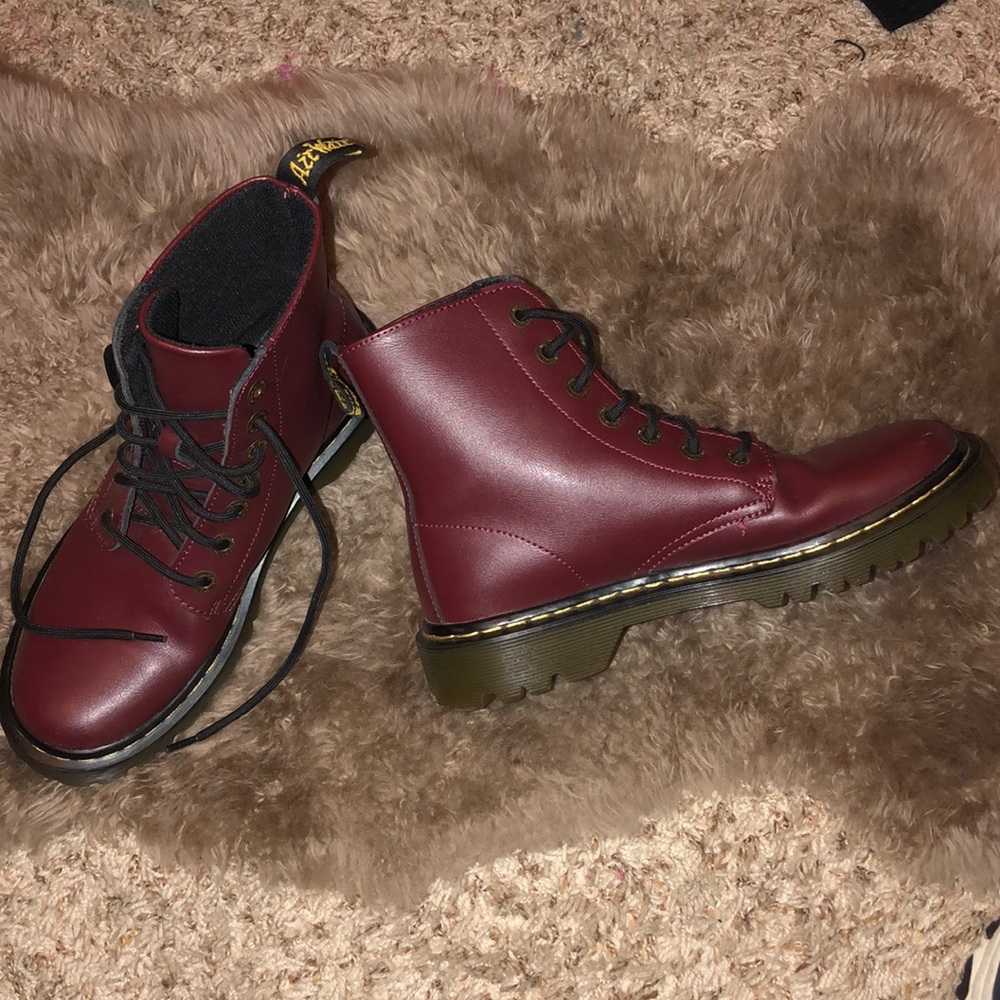 Doc Martens Women’s Luana Combat Boots Burgundy